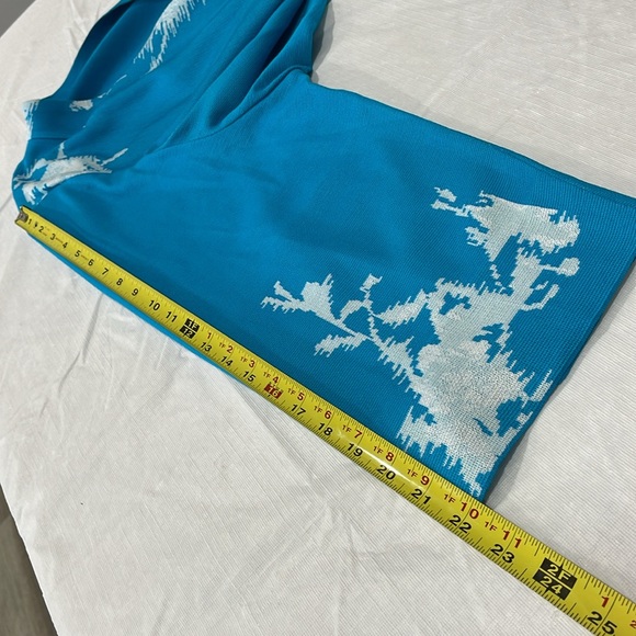 Exclusively Misook women size 3X blue cardigan abstract print decor - Picture 16 of 16